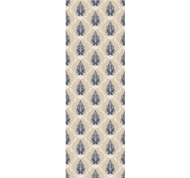 Leafy Floral Motif baroque wallpaper - TenStickers