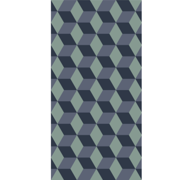 3D cubes pattern geometric wallpaper - TenStickers