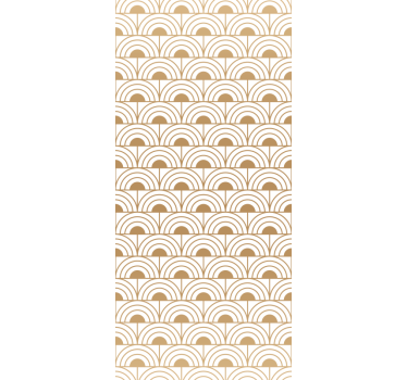 Curved half archs geometric wallpaper - TenStickers