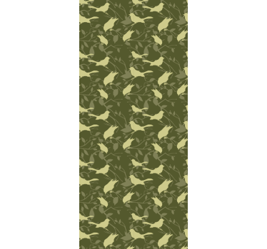Green simple pattern birds in wallpaper - TenStickers