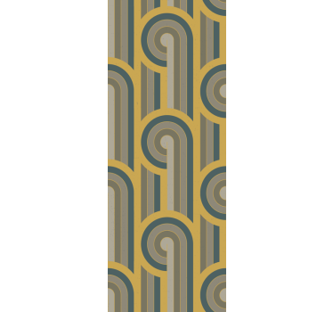 Curved Pattern Design geometric wallpaper - TenStickers