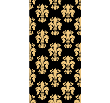 Elegant Fleur-de-lis baroque wallpaper - TenStickers