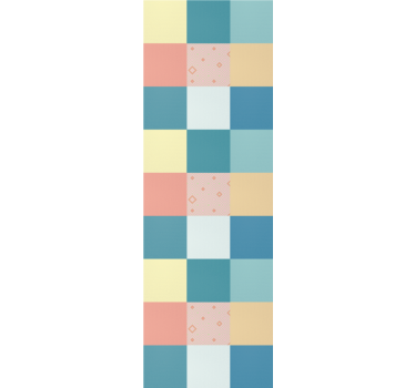 Soft colorful mosaic wallpaper squares - TenStickers