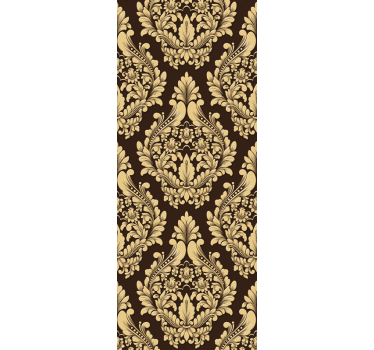 Golden Floral Motif baroque wallpaper - TenStickers