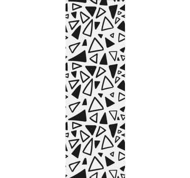 Black and white motif triangles wallpaper - TenStickers