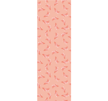 Birds in wallpaper elegant pink design - TenStickers