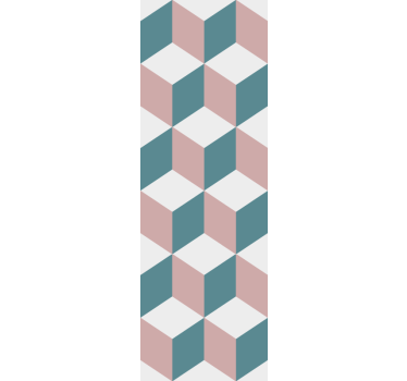 3D cube arrangement geometric wallpaper - TenStickers