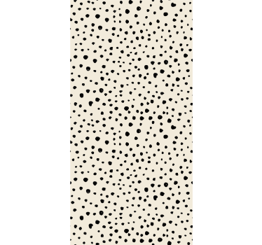 Black Dot Pattern polka dots wallpaper - TenStickers