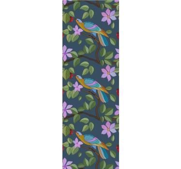 Colorful tropical design birds in wallpaper - TenStickers