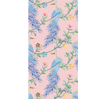 Elegant Feathered Creatures birds in wallpaper - TenStickers