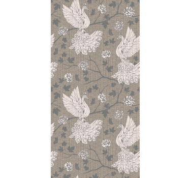 Elegant Swans Design birds in wallpaper - TenStickers