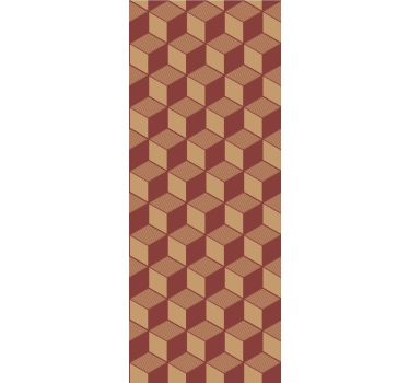 3D brown cubes pattern geometric wallpaper - TenStickers