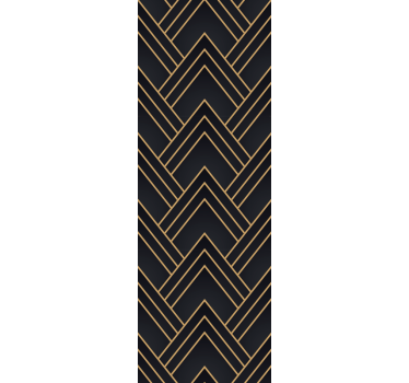 Zigzag golden pattern geometric wallpaper - TenStickers