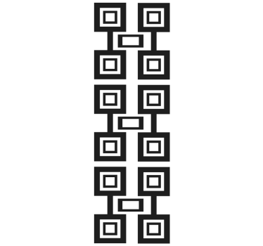Black and white square arrengment geometric wallpaper - TenStickers