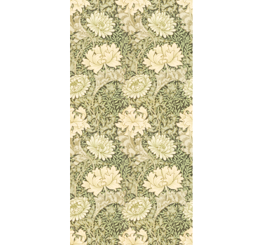 Modern style Chrysanthemum Vintage Wallpaper - TenStickers