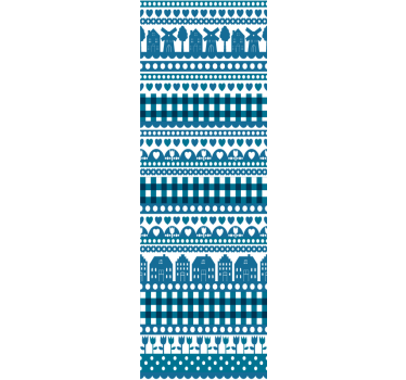 Delft Blue  Skyline Wallpaper - TenStickers