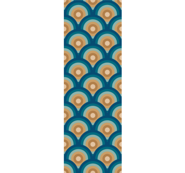 60s circles Retro Wallpaper - TenStickers