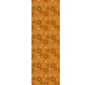 60s flower power retro wallpaper - TenStickers