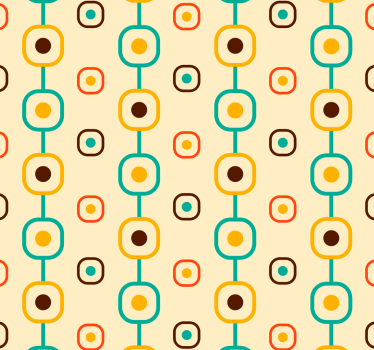 60s Geometric Retro Wallpaper - TenStickers