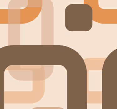 70s retro Square pattern wallpaper - TenStickers
