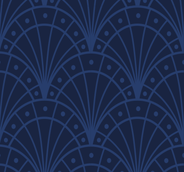 Navy blue art déco entrance wallpaper - TenStickers