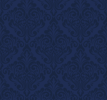 Navy blue Damask living area wallpaper - TenStickers