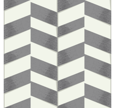 Grey Chevron geometric wallpaper - TenStickers