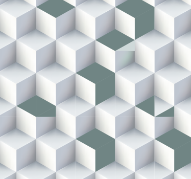 Geometric wallpaper geometric cube illusion - TenStickers