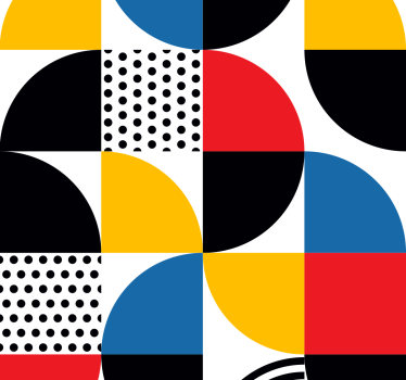 Geometric wallpaper geometric circles fusion - TenStickers