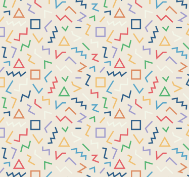 Geometric wallpaper in vibrant pattern shades - TenStickers