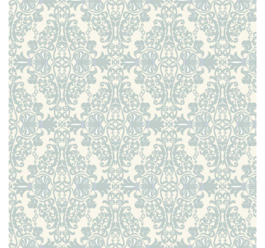Green pattern baroque wallpaper - TenStickers