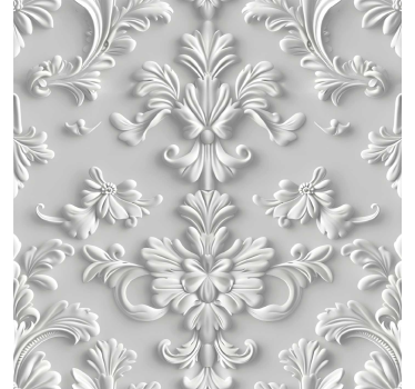 3D effect baroque wallpaper - TenStickers