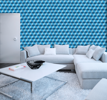 3D Cube Pattern geometric wallpaper - TenStickers