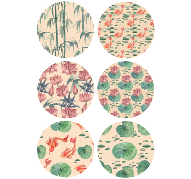 Watercolor meadow Moon Wallpaper - TenStickers