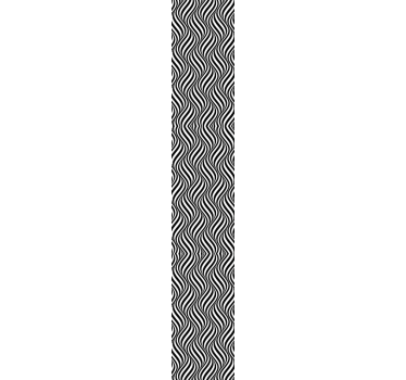 Flowing black and white pattern geometric wallpaper - TenStickers