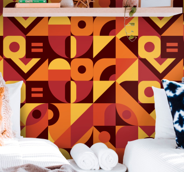 Squares 70's pop retro wallpaper - TenStickers