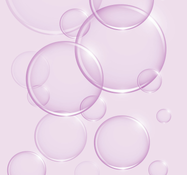 Pink Bubbles Kids Wallpaper - TenStickers