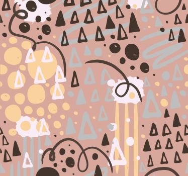 Geometric Fun Shapes children's wallpaper - TenStickers