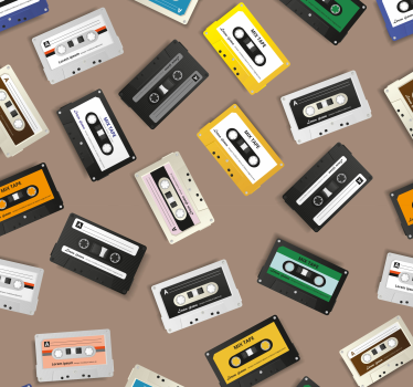 Retro wallpaper retro cassette design - TenStickers