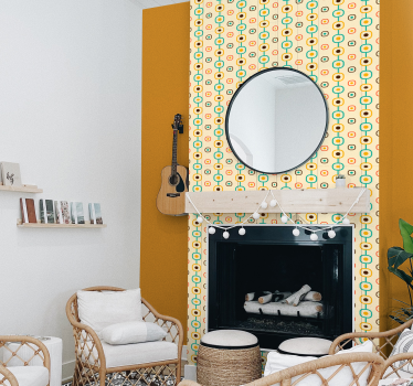 60s Geometric Retro Wallpaper - TenStickers