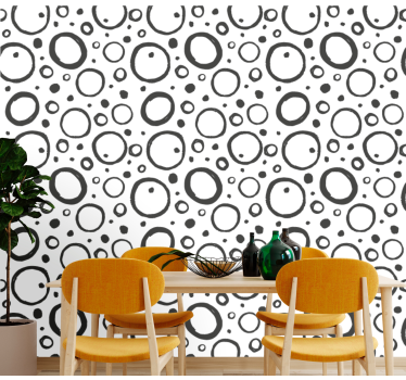 Abstract Circles wallpaper geometric - TenStickers