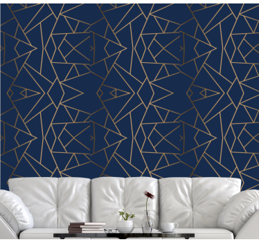 Abstract Angular Lines wallpaper geometric - TenStickers