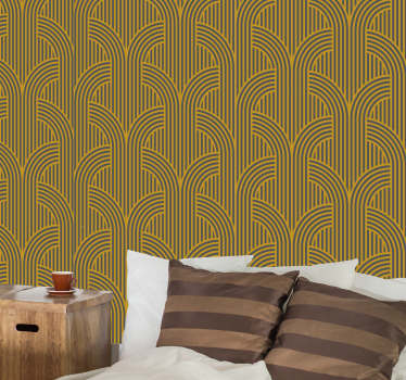 Abstract Arc Patterns geometric wallpaper - TenStickers