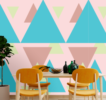 Abstract Geometry Mural geometric wallpaper - TenStickers
