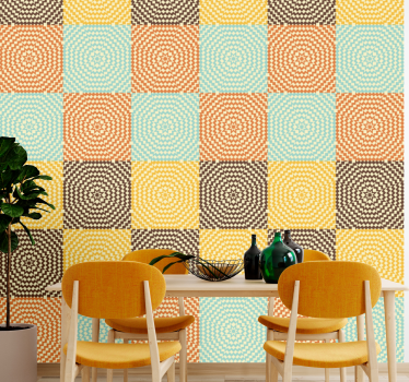 Geometric Twisted Squares geometric wallpaper - TenStickers