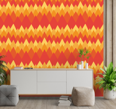 Angular Chevron geometric wallpaper - TenStickers