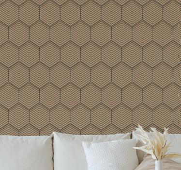 Geometric Chevron geometric wallpaper - TenStickers