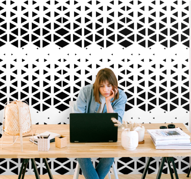 Black Triangle Arrangement geometric wallpaper - TenStickers