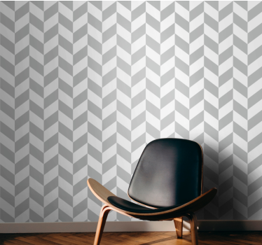 Grey chevron arrows geometric wallpaper - TenStickers