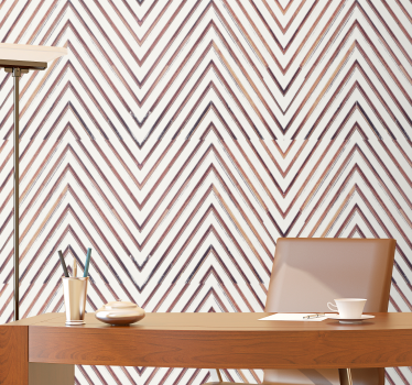 Chevron Line Pattern geometric wallpaper - TenStickers